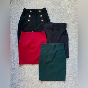 Bundle of XS pencil skirts, H&M, Forever 21, Express, good used condition